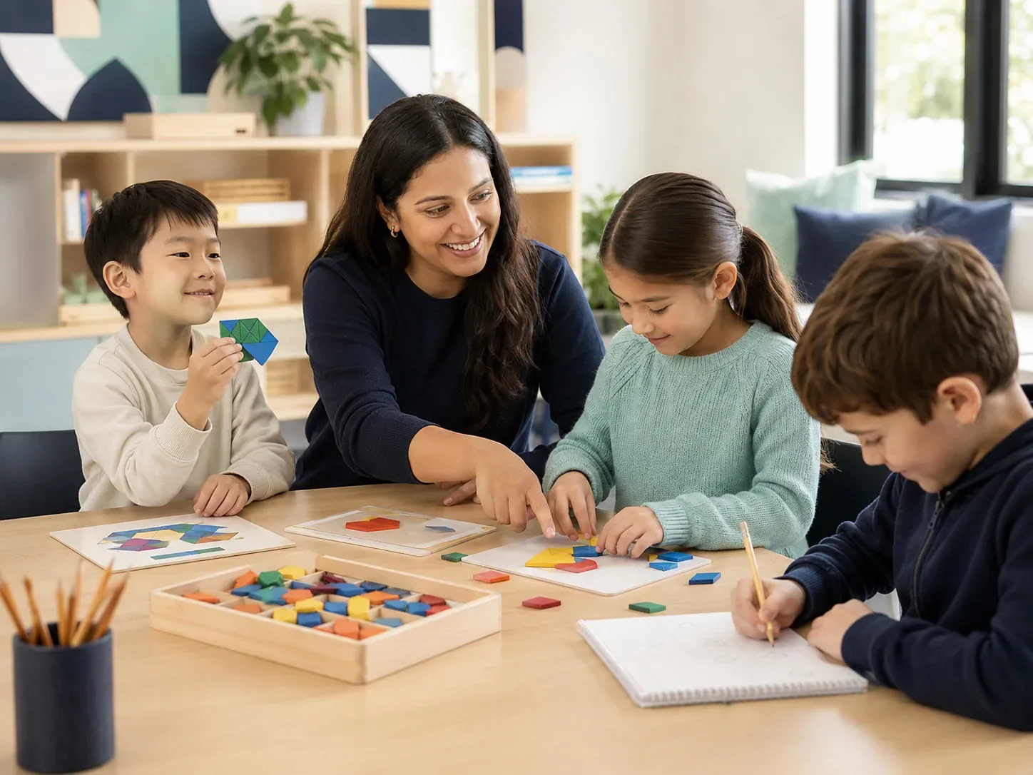 Students building math confidence through guided practice